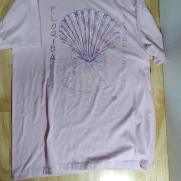 Vintage 80s Florida Seashells Illustration T-Shirt - Picture 3 of 10
